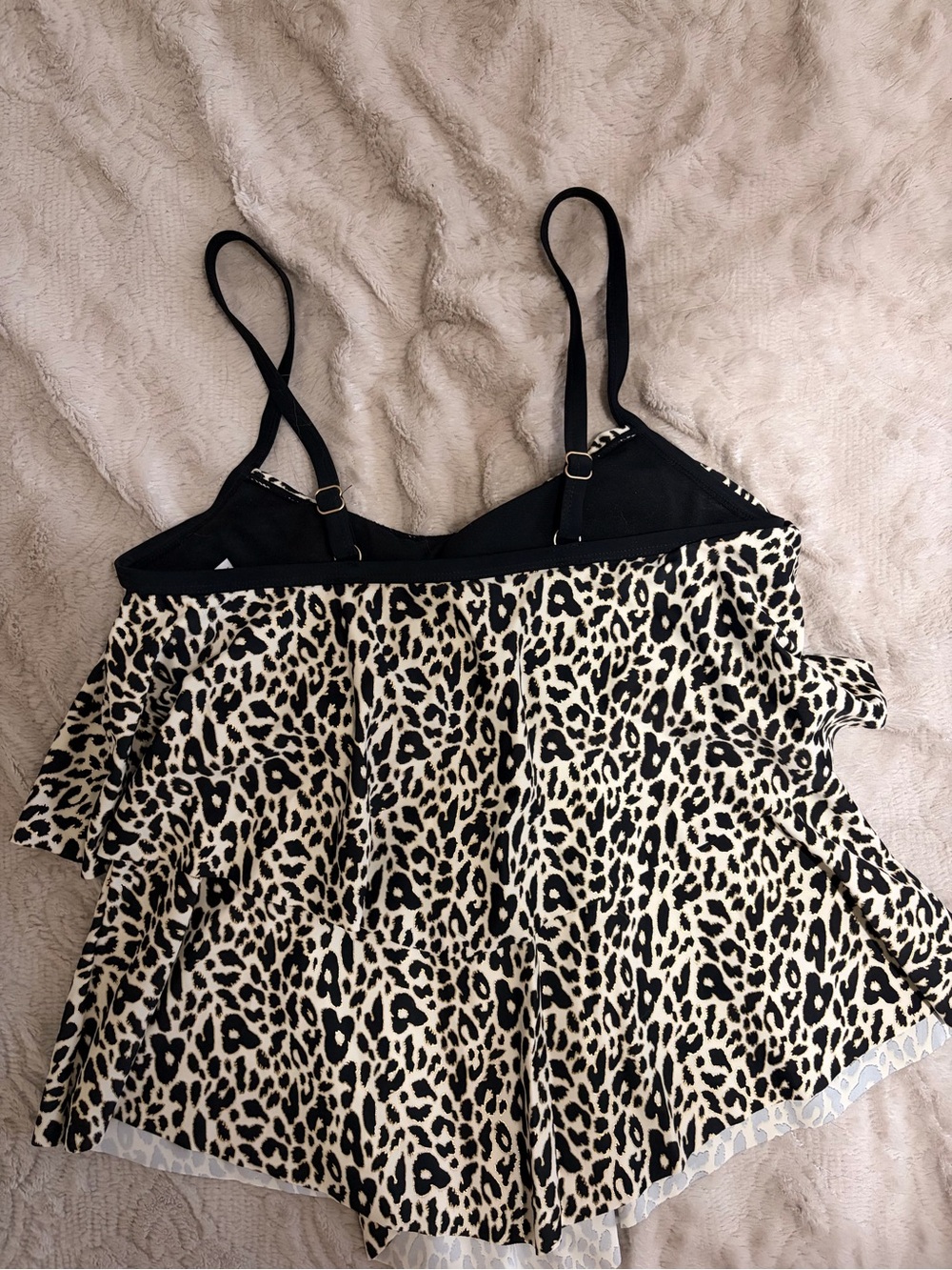 ✨3/$30 Leopard Print Bathing Suit Top in Cream and Black